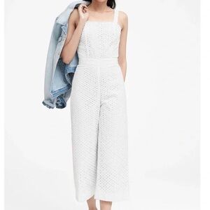 NWT Banana Republic White Eyelet Jumpsuit